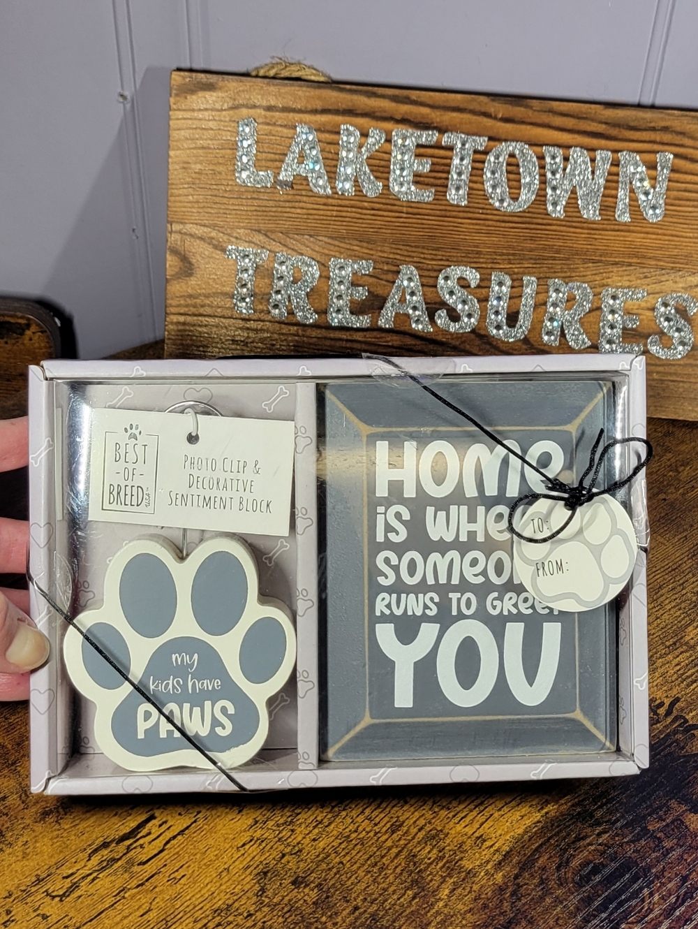 Best of Breed Pet Sentiment Gift Set - Gray & Cream